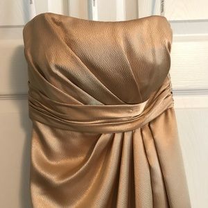 David’s Bridal Strapless Bridesmaid Gown